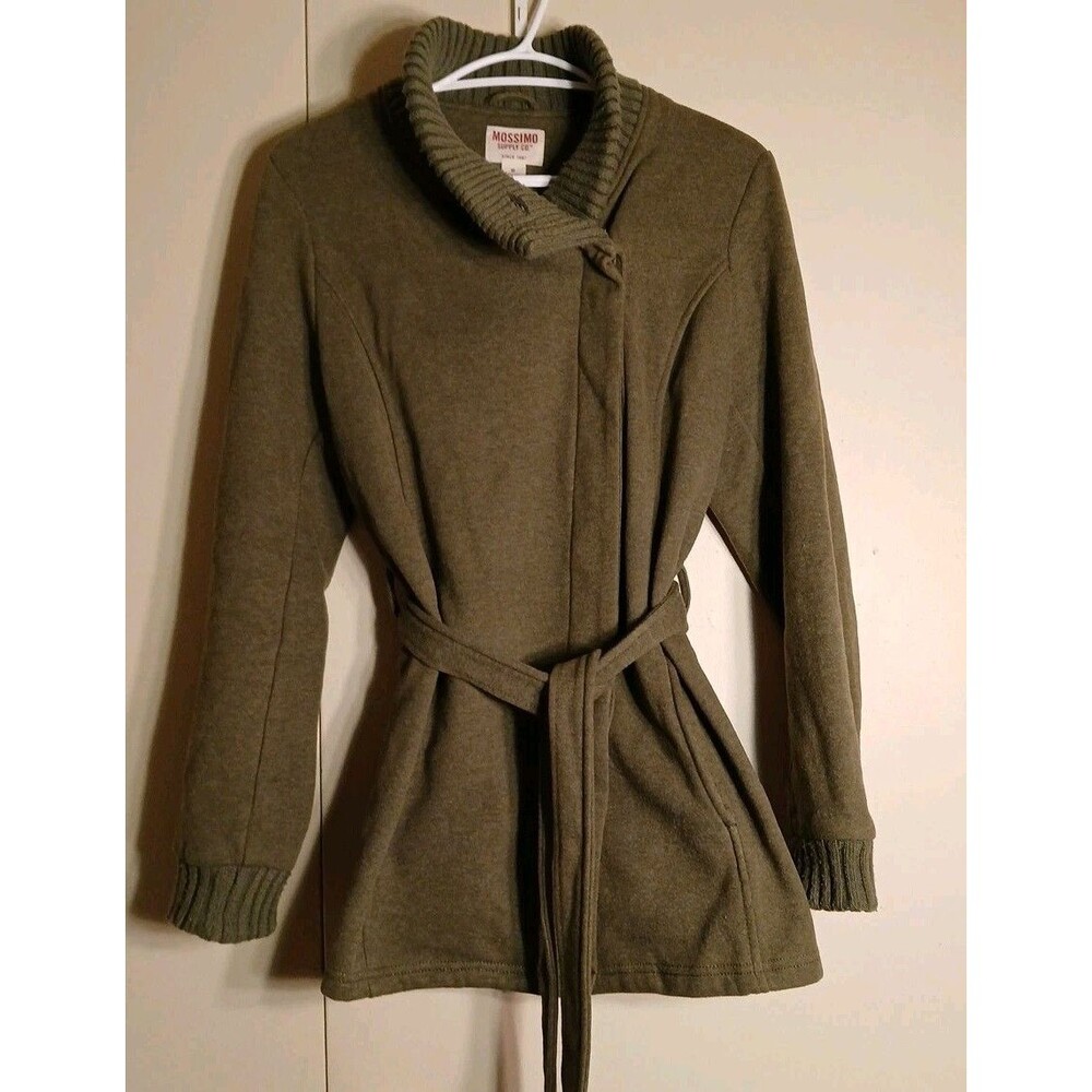 Mossimo Supply Co. Women’s Medium Olive Green Long Sleeve Belted Jersey Jacket